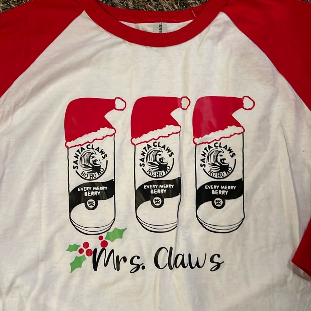 Women’s Funny Christmas Baseball Style T-Shirt - Brand New w/out tags Size XL